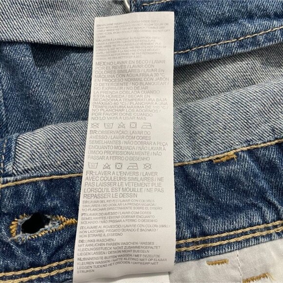 Girls Levi's Size 14 Reg Shortall Overalls Distressed Denim - Picture 8 of 9